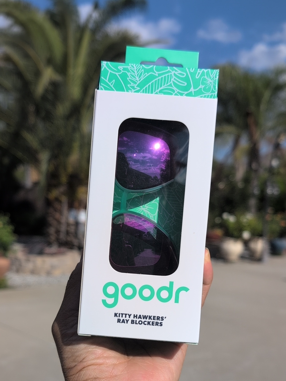Goodr Kitty Hawkers' Ray Blockers Teal Mach G